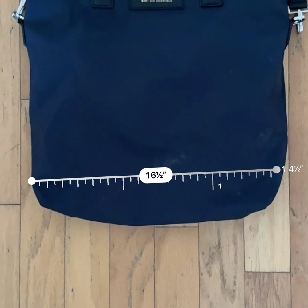 WANT Les Essentiels | O’Hare | Navy Tote Bag | Leather Trimmed